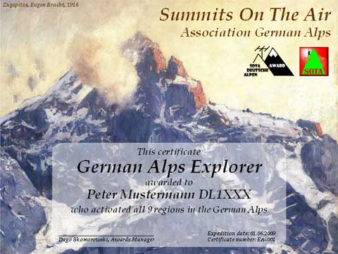 German Alps Explorer Award